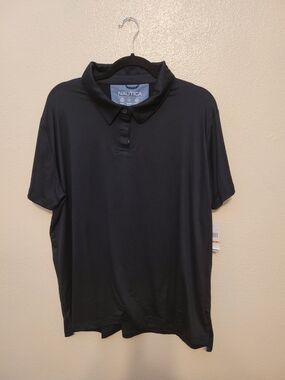 Nautica Classic Black Short-Sleeve Golf Polo Womens XXXL NWT